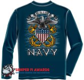 Long Sleeve Navy Full Print Eagle Navy