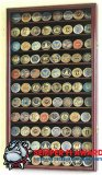 88 Challenge Coin Cherry Display Case Cabinet w/ UV Acrylic Door