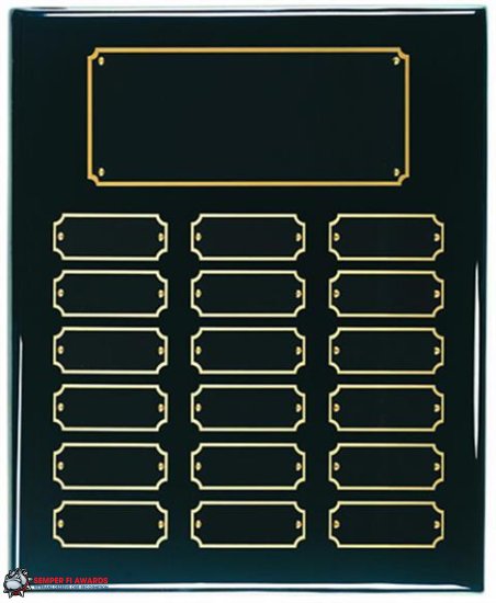10 1/2" X 13" Black Piano Finish Perpetual Plaque - Click Image to Close