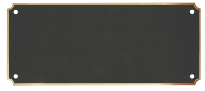 OC497-49 (3" x 7" Black Gold Brass Perpetual Plate Border - Click Image to Close