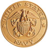 Navy 2" Stamped Medallion - Click Image to Close