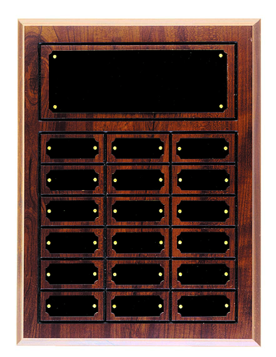 12" X 15 1/2" Cherry Finished Perpetual Plaque - Click Image to Close
