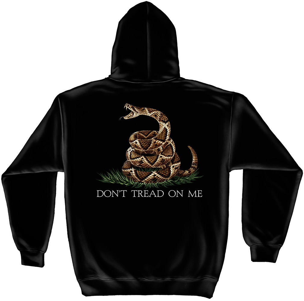 Hooded Sweat Shirt T Don't Tread On Me - Click Image to Close