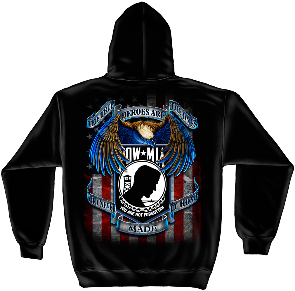 Hooded Sweat Shirt Heroes Pow - Click Image to Close