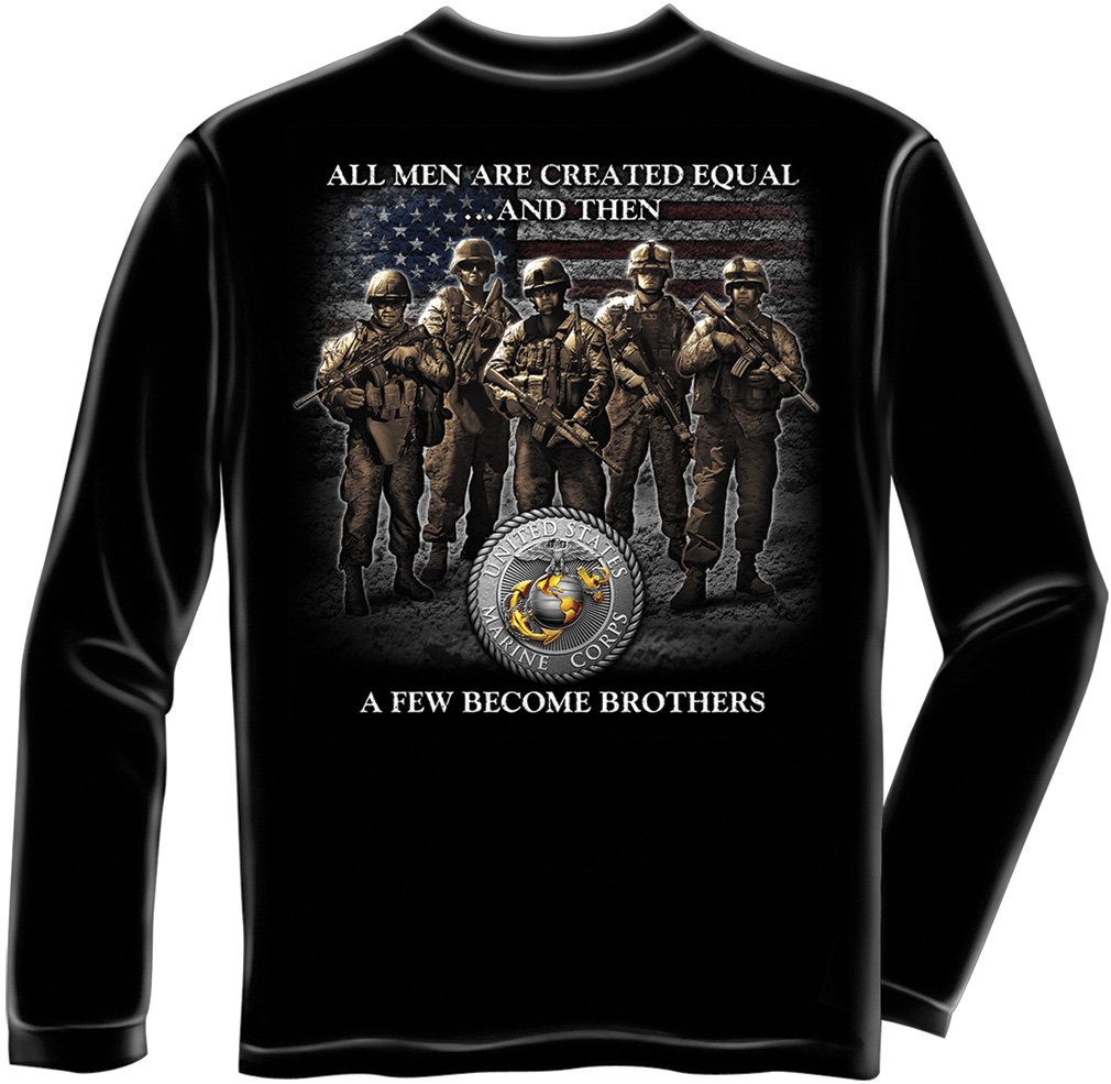 Long Sleeve USMC Brotherhood - Click Image to Close