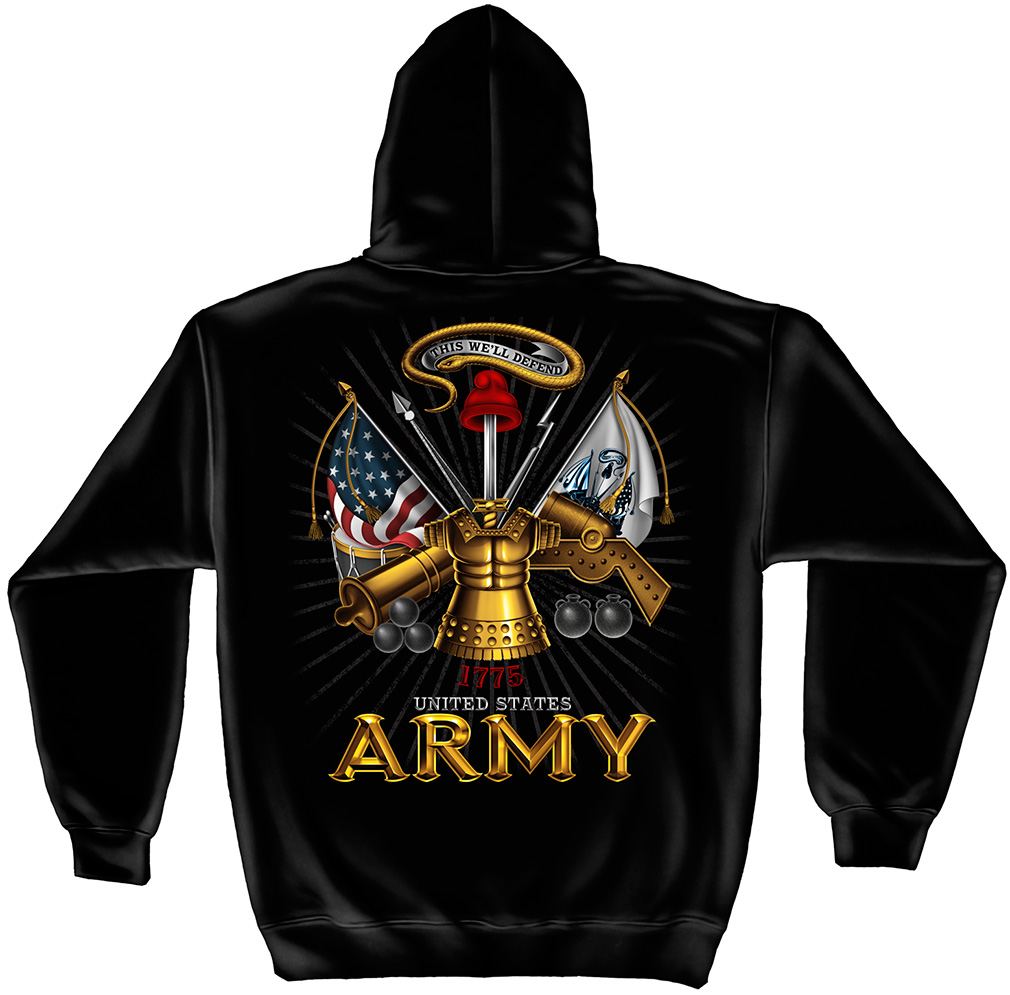 Hooded Sweat Shirt Army Antique Armor - Click Image to Close