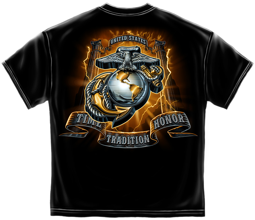 USMC Gold Lightning Time Honor Tradition Eagle - Click Image to Close