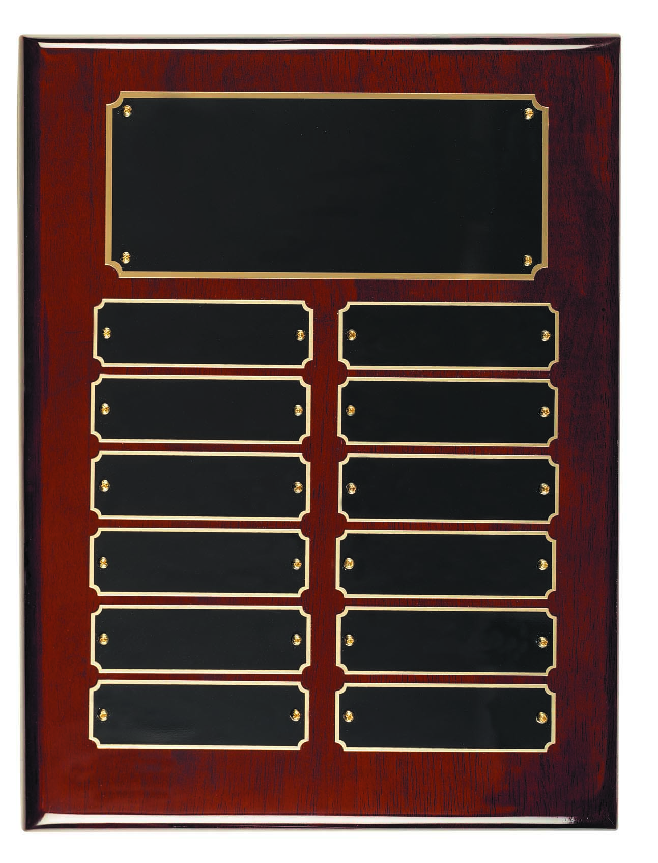 9" X 12" Rosewood Finish Perpetual Plaque - Click Image to Close