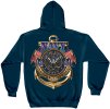 Hooded Sweat Shirt Navy The Sea Is Ours