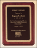 12 X 15 Rosewood stained finish plaque with gold border