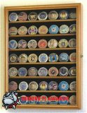 49 Challenge Coin Display Case Cabinet Oak