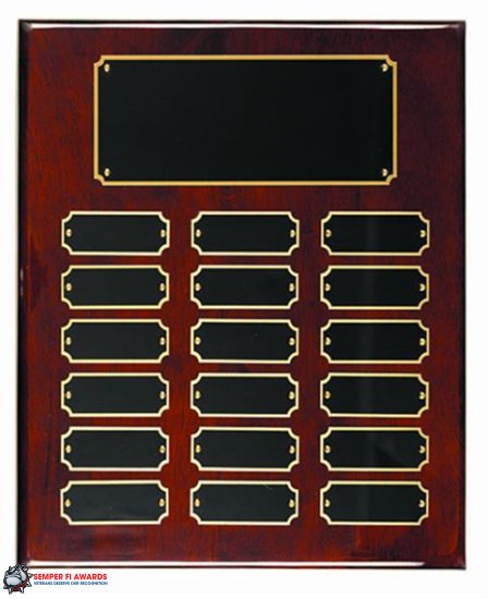 10 1/2" X 13 Rosewood Finish Perpetual Plaque - Click Image to Close