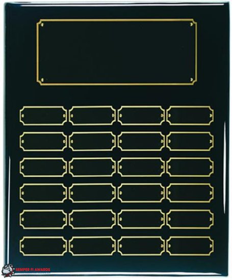 12" X 15" Black Piano Finish Perpetual Plaque - Click Image to Close