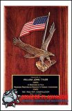 OCTP2394 - 8" x 10-1/2" American Walnut Eagle Plaque