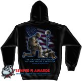 Hooded Sweat Shirt Soldiers Cross