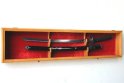 Oak Deep 1 Sword and Scabbard Display Case Cabinet