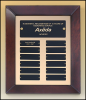 12 X 15 Perpetual Plaque with 12 Black Brass Plates