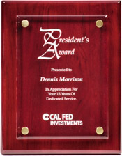 8 x 10 Rosewood Piano Finish Plaque - Click Image to Close