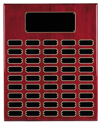 16" X 20' Rosewood Finish Perpetual Plaque - Click Image to Close