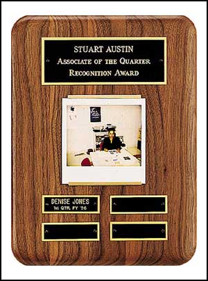 9" X 12" Solid American Walnut Airflyte Perpetual Plaque - Click Image to Close