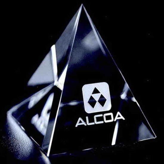 OCDPRC476 - Large Clear Pyramid Paperweight