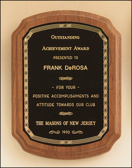5 x 7 American walnut plaque